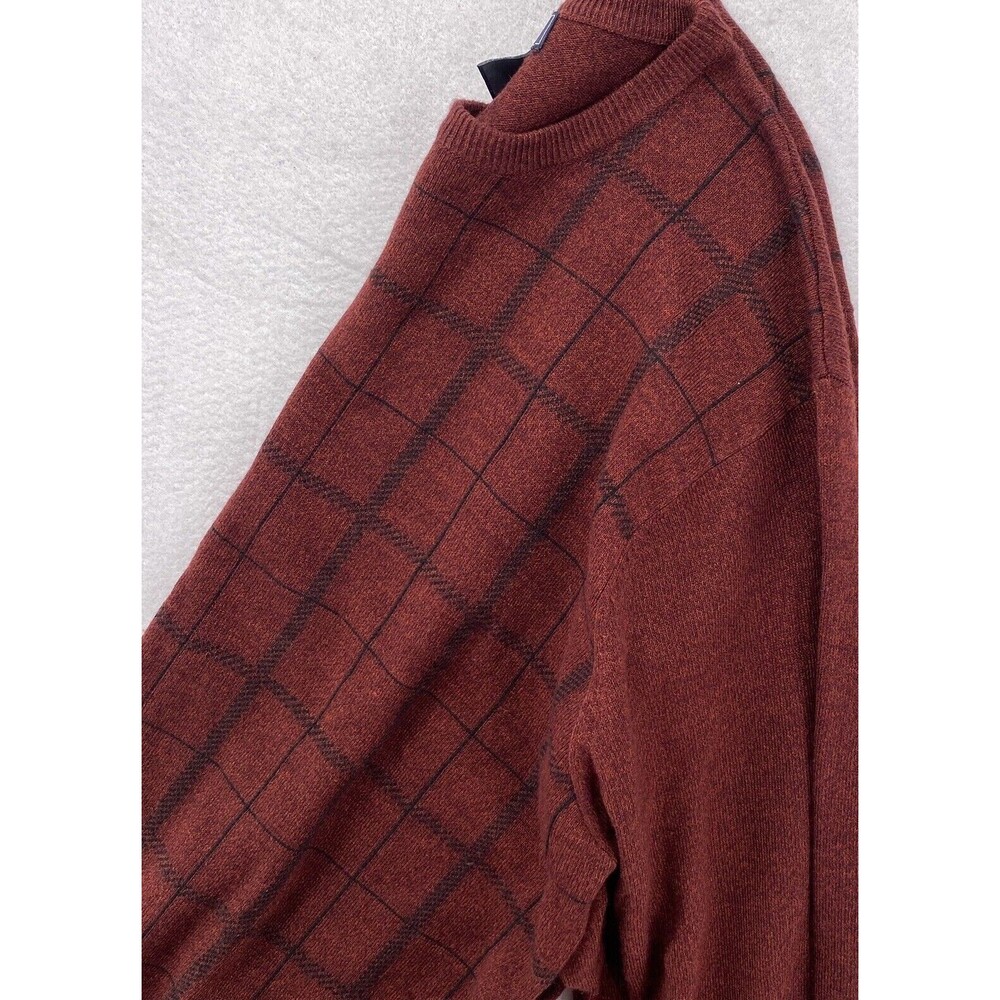 Dockers Mens Size XXL Sweater Burgundy Red 100% Acrylic Crewneck Pullover - Picture 4 of 6
